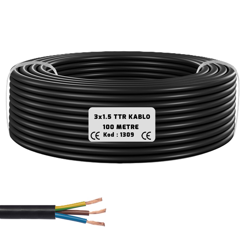 ELTOS 3*1.5MM CCA TTR KABLO SİYAH